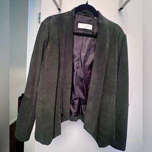 Forest Green Suede open front jacket. Excellent condition.